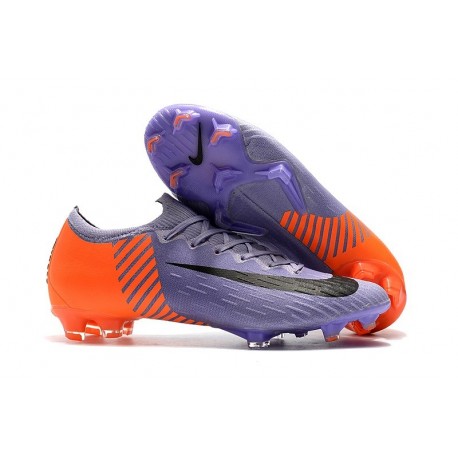 Chaussures de Football - Nike Mercurial Vapor XII Elite FG Orange Noir