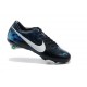 Nouveau Crampons Nike Mercurial Vapor 9 FG Noir Blanc Bleu