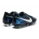 Nouveau Crampons Nike Mercurial Vapor 9 FG Noir Blanc Bleu