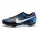 Nouveau Crampons Nike Mercurial Vapor 9 FG Noir Blanc Bleu