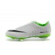 Nike Mercurial Vapor IX FG Terrain Sec Chaussure Homme Blanc Noir Vert Réfléchissant