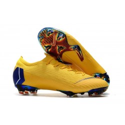 Chaussures de Football - Nike Mercurial Vapor XII Elite FG Jaune Bleu