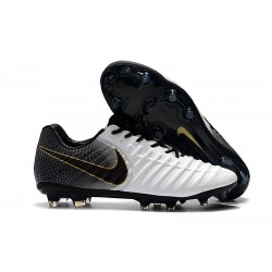 Nouveau Crampons Foot Nike Tiempo Legend VII FG Or Blanc Noir