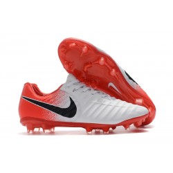 Nouveau Crampons Foot Nike Tiempo Legend VII FG Blanc Rouge Noir