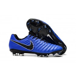 Nouveau Crampons Foot Nike Tiempo Legend VII FG Bleu Noir