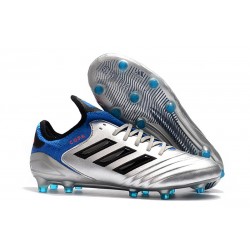 Chaussures de Football - Neuf Adidas Copa 18.1 FG Argent Métallique Noir Bleu