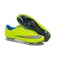 2014 Crampons de Foot Nike Mercurial Vapor X FG Homme Jaune Bleu