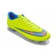 2014 Crampons de Foot Nike Mercurial Vapor X FG Homme Jaune Bleu