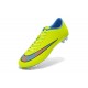 2014 Crampons de Foot Nike Mercurial Vapor X FG Homme Jaune Bleu