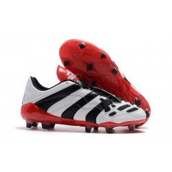 Adidas Crampons Foot Pour Hommes - Predator Accelerator Electricity FG Blanc Noir Rouge