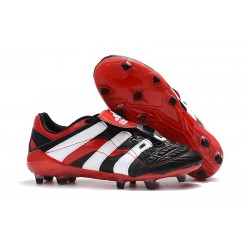 Adidas Crampons Foot Pour Hommes - Predator Accelerator Electricity FG Noir Blanc Rouge