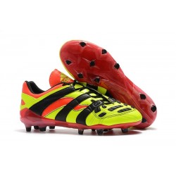 Adidas Crampons Foot Pour Hommes - Predator Accelerator Electricity FG Jaune Rouge Noir