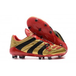 Adidas Crampons Foot Pour Hommes - Predator Accelerator Electricity FG Or Rouge Noir